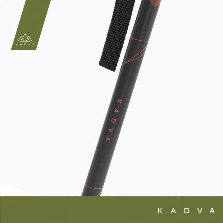 Kije turystyczne KADVA Tengri czerwony 65-135 cm SYSTEM TWIST LOCK