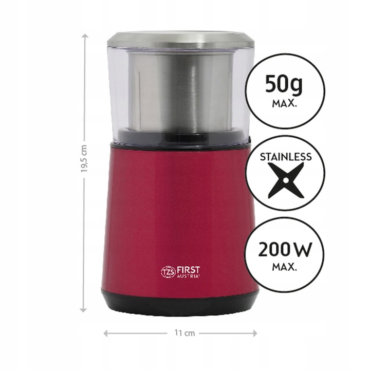 Młynek i rozdrabniacz do KAWY, PRZYPRAW, ZIÓŁ 50g First Austria