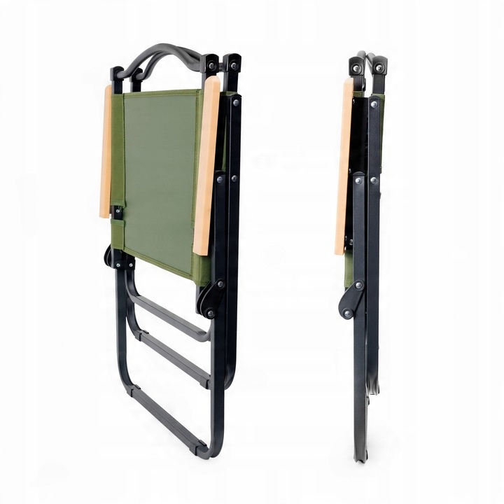 KRZESŁO SKŁADANE OGRODOWE KRZESEŁKO TURYSTYCZNE KEMPINGOWE Z OPARCIEM