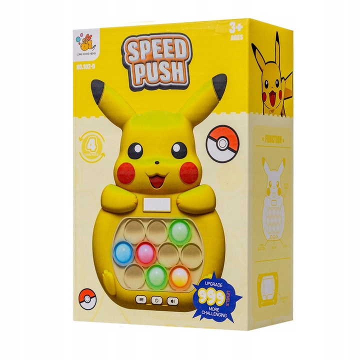 Gra POP IT PIKACZU PIKACHU elektroniczna zabawka zręcznościowa POPIT super