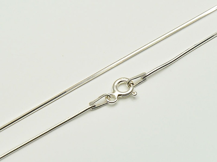 Srebrny Łańcuszek Srebro 925 Mocna Żmijka Żyłka Linka 45 cm Woreczek