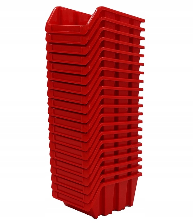 Pudełka warsztatowe kuweta czerwone 155x100x70 mm POJEMNIKI KUWETY 20 SZT