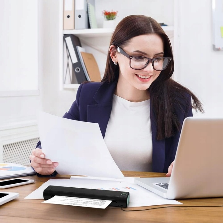 Przenośna termiczna drukarka Phomemo M08F bluetooth do dokumentów A4 tatuaż