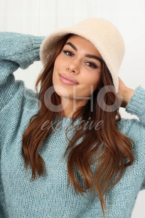 KAPELUSZ CZAPKA ALPAKA JESIENNY DAMSKI KOBIECY MODN ZIMOWY CIEPŁY KOL 2435