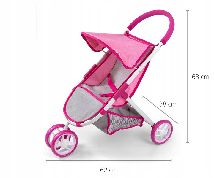 Milly Mally Wózek dla lalek Susie Prestige Pink