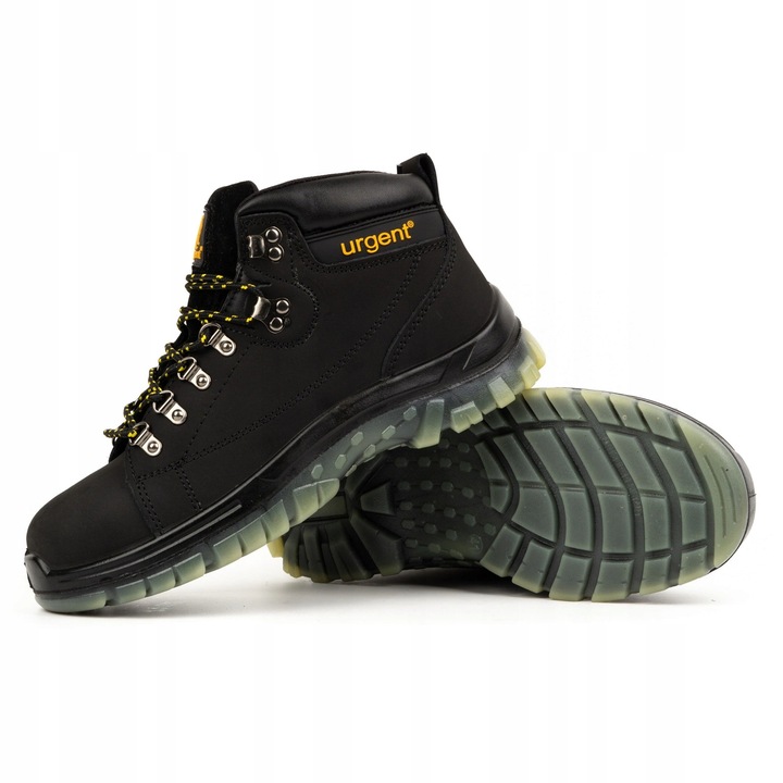 Buty męskie trzewiki obuwie robocze z podnoskiem URGENT 114S1 czarne 43