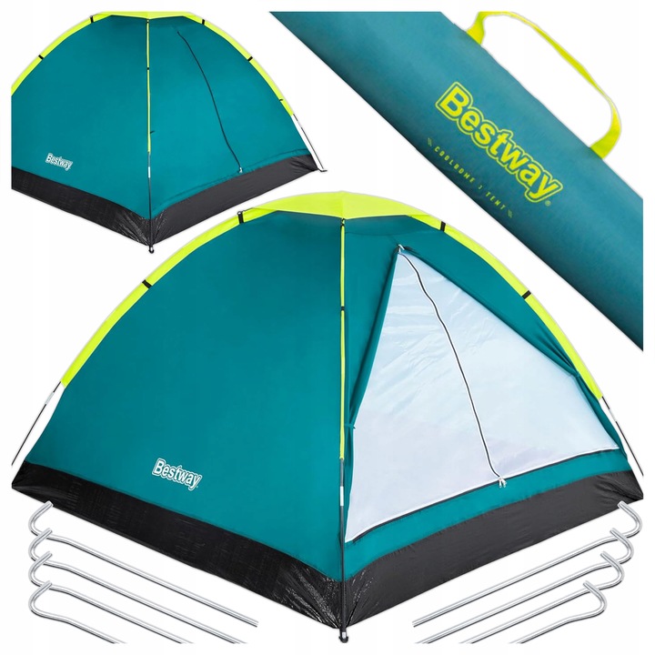 Namiot Turystyczny Kempingowy 2-3 Osobowy 210x210cm + Torba Bestway 68085