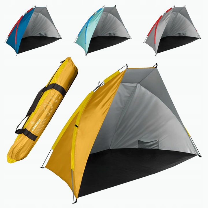 Namiot plażowy AQUASTIC Concielo pomarańczowy UPF50+ Ochrona przed słońcem