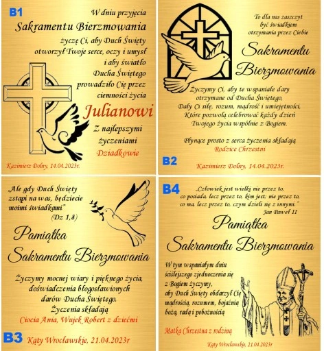 Złoty Łańcuszek z Krzyżykiem 585 CHRZEST Grawer