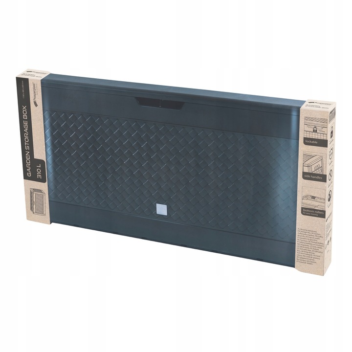 Skrzynia ogrodowa duza pojemnik na poduszki Prosperplast 310L antracyt