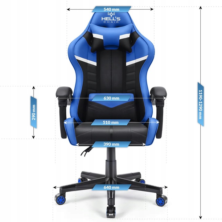 FOTEL GAMINGOWY DLA GRACZA BIUROWY HELL'S