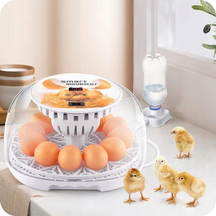 INKUBATOR DO JAJ AUTOMATYCZNY (12 JAJ) WYLĘGARKA KLUJNIK Z OBRACANIEM 35 W