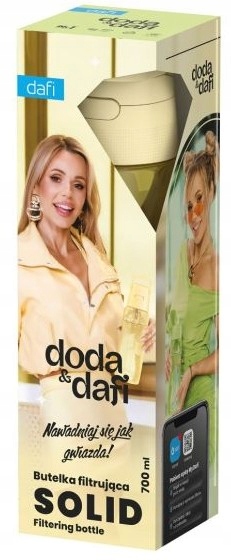 DAFI SOLID Butelka filtrująca wodę z wkładem filtr DODA Yellow Butter 0,7 L