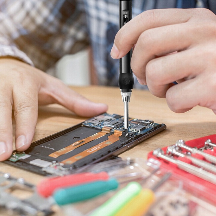 Zestaw precyzyjna lutownica cyfrowa Fnirsi HS-01 65W + groty 6 szt