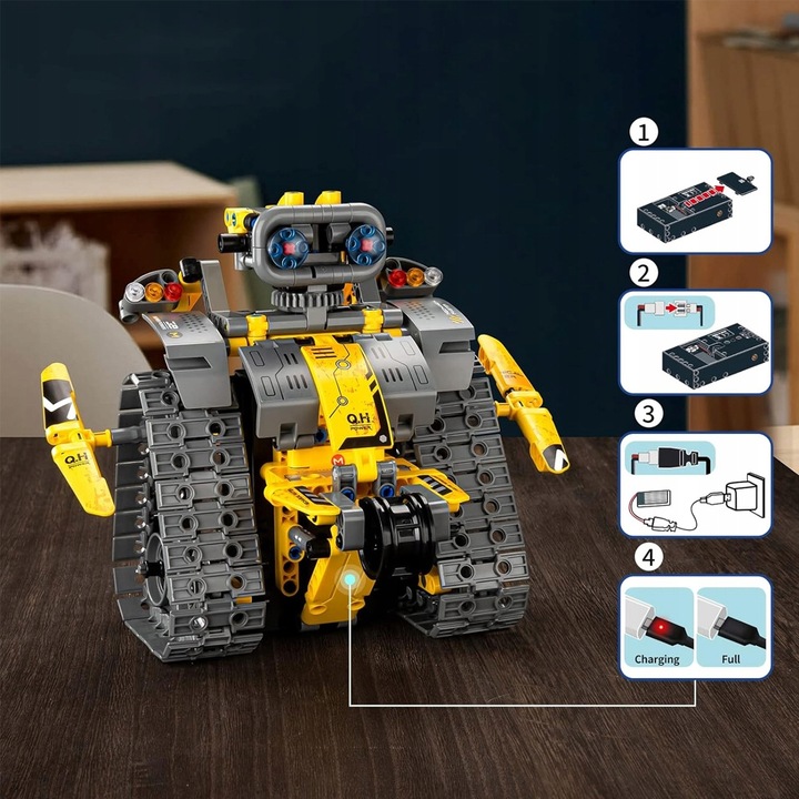 PROGRAMOWALNY ROBOT ZESTAW KONSTRUKCYJNY APP I PILOT KONTROLA DLA DZIECI