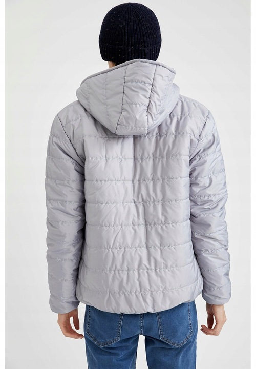 DEFACTO SZARA KURTKA MĘSKA PIKOWANA S 1BDC