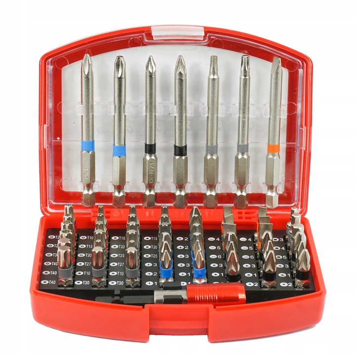 ZESTAW BITÓW KOŃCÓWEK BITY KOŃCÓWKI KLUCZE IMBUS TORX DO WKRĘTARKI + UCHWYT