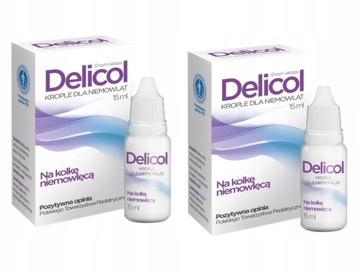 DELICOL krople na kolkę dla niemowląt ZESTAW 2 x 15 ml