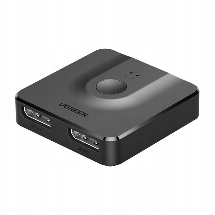 UGREEN PRZEŁĄCZNIK SWITCH ROZDZIELACZ 2X DISPLAYPORT DP 4K Z KABLEM USB-C