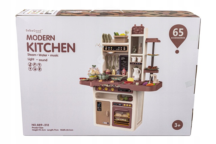 Kuchenka dla Dzieci Kuchnia Zabawkowa MAŁY KUCHARZ Dźwięk PARA Światło LED