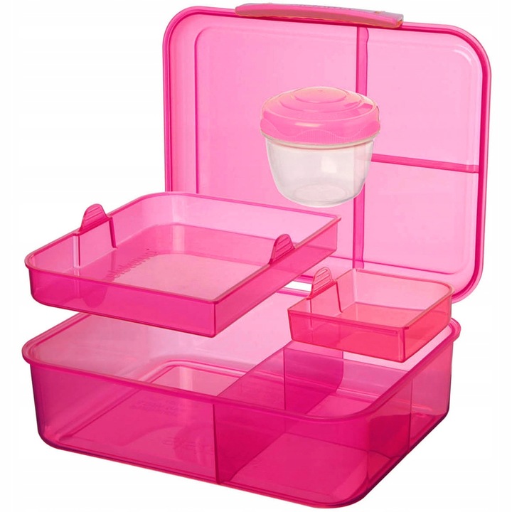 LUNCH BOX ŚNIADANIÓWKA SISTEMA POJEMNIK BOX BENTO 1650ml Z PRZEGRÓDKAMI SOS