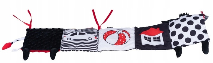 BaliBaZoo KSIĄŻECZKA HARMONIJKA KRÓWKA sensoryczna do łóżeczka dwustronna