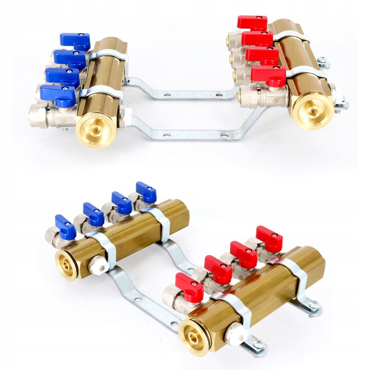Rozdzielacz C.O. 4 obwodów zaworki PEX odpowietrzniki DO GRZEJNIKÓW