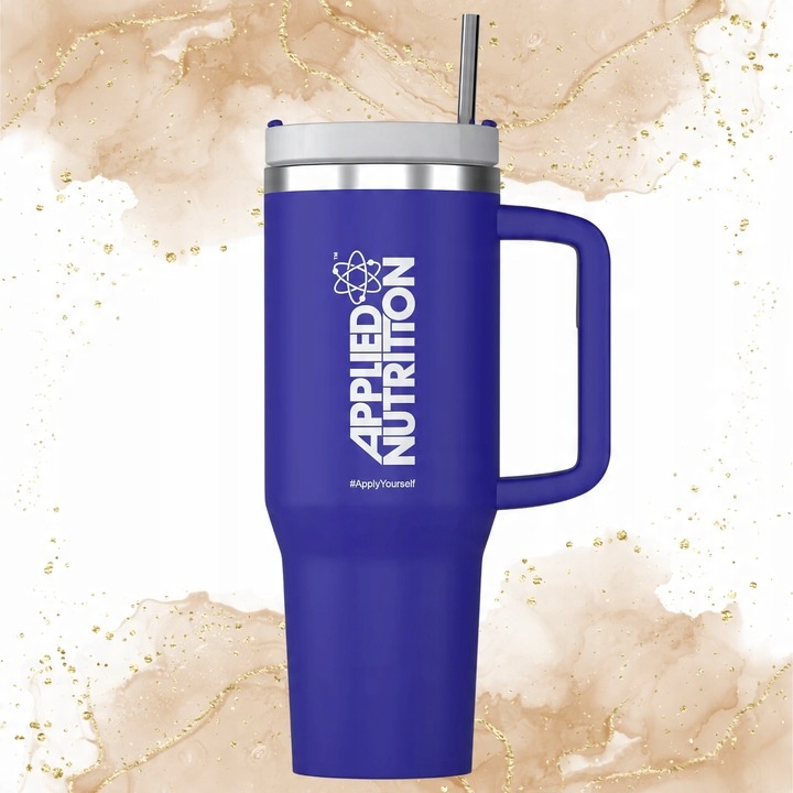 KUBEK TERMICZNY ZE STALI NIERDZEWNEJ ZE SŁOMKĄ DO SAMOCHODU TERMOS 1200ml