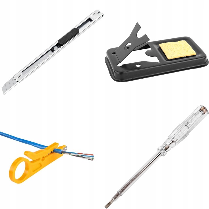 LUTOWNICA PRECYZYJNA KOLBOWA S801A 80W Z REGULACJĄ TEMPERATURY ZESTAW 52w1