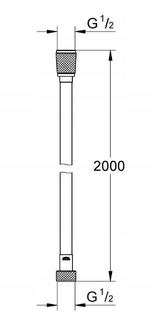 Wąż prysznicowy 2000mm GROHE VitalioFlex Silver 2m wytrzymały 27507001