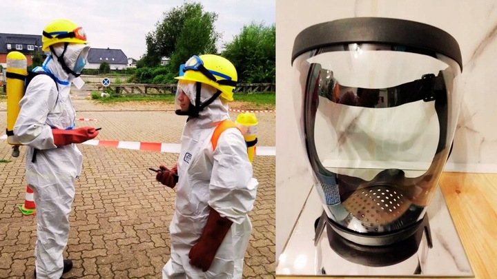 Maska ochronna na twarz przezroczysta z 10szt filtrem PM2.5