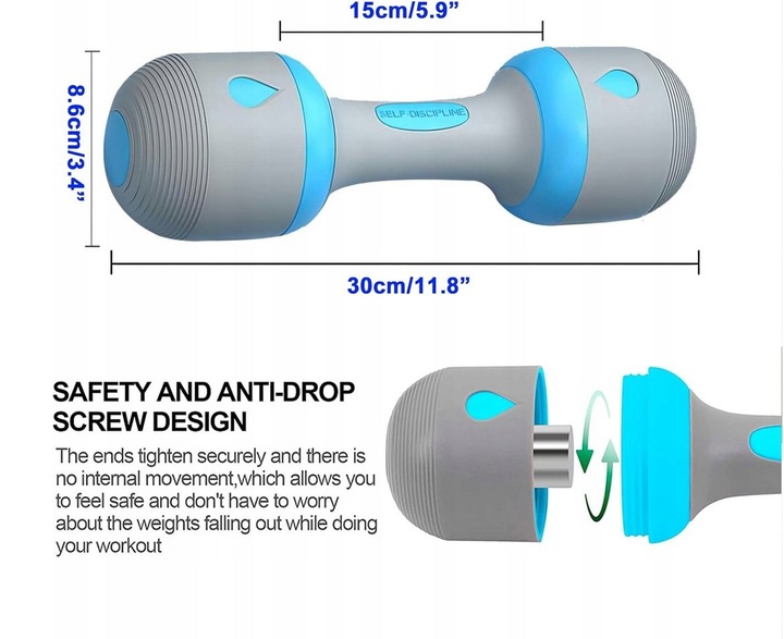 HANTLE REGULOWANE 2 X 5 KG ZESTAW STAL ANTYPOŚLIZGOWE SOLIDNE 10 KG