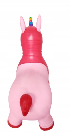 Skoczek gumowy dla dzieci JEDNOROŻEC 60 cm różowy