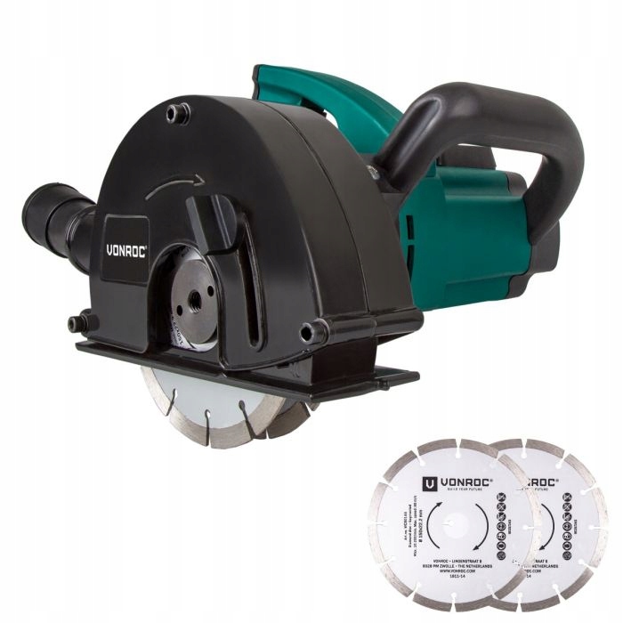 Bruzdownica 1700W VONROC + 4 tarcze diamentowe