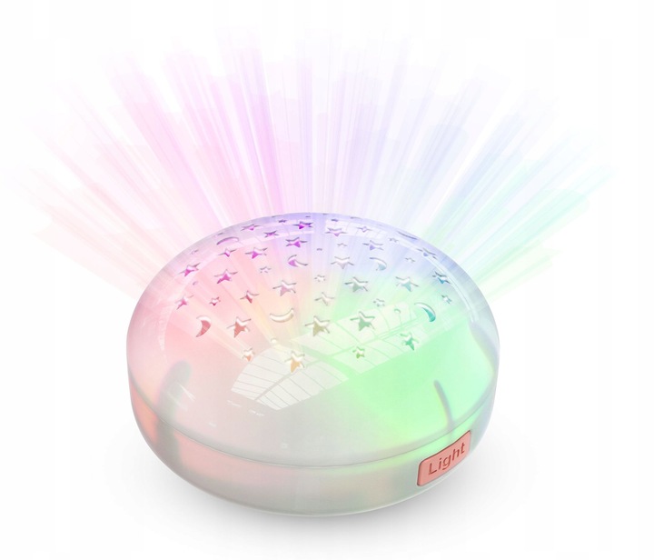 Szumiący pluszowy Miś Diddou z projektorem gwiazd - ecru