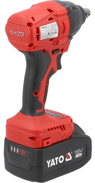 YATO KLUCZ UDAROWY AKUMUL. BEZSZCZOTKOWY 18V 350NM + 2x4Ah + TORBA +ADAPTER
