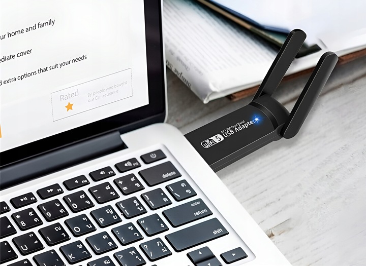 KARTA SIECIOWA WIFI ADAPTER USB 3.0 1300 Mbps 5ghz 2 TRYBY SYMULACJA AP