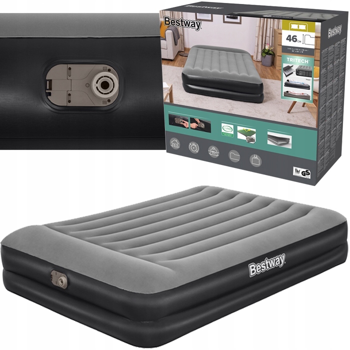 Materac Dwuosobowy z Pompką Dmuchany Duży Łóżko do Spania Bestway 67403