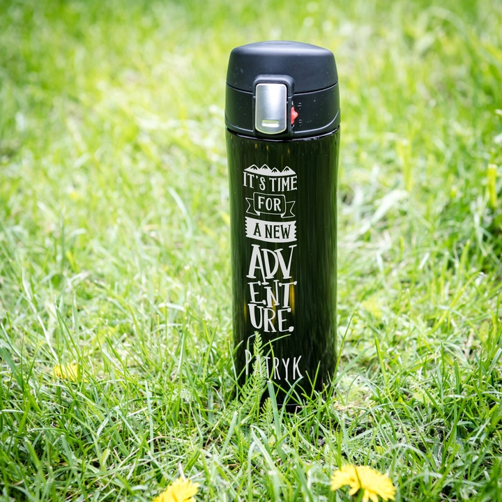 Kubek termiczny z imieniem własnym GRAWER imienia DŁUGO TRZYMA TEMPERATURĘ