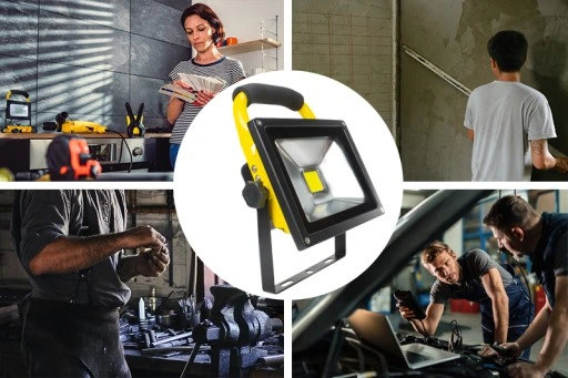 HALOGEN ROBOCZY REFLEKTOR NAŚWIETLACZ LED Z AKUMULATOREM PRZENOŚNY IP65 30W