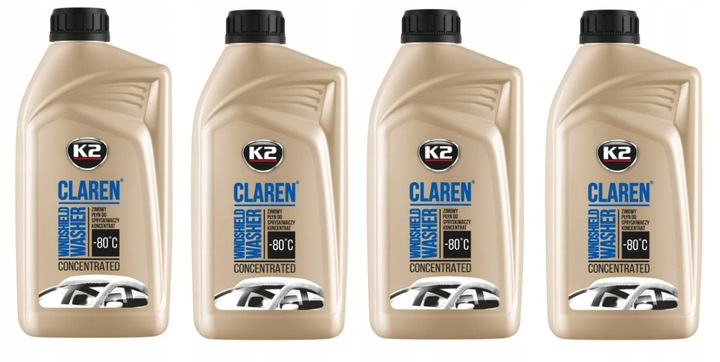 4x K2 CLAREN ZIMOWY KONCENTRAT PŁYNU DO SPRYSKIWACZY -80°C PERFUMOWANY