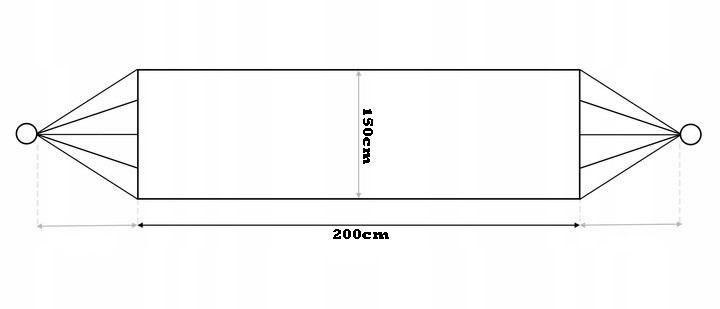 HAMAK OGRODOWY TURYSTYCZNY BOHO MOCNY DWUOSOBOWY 150x260cm TORBA BEŻ