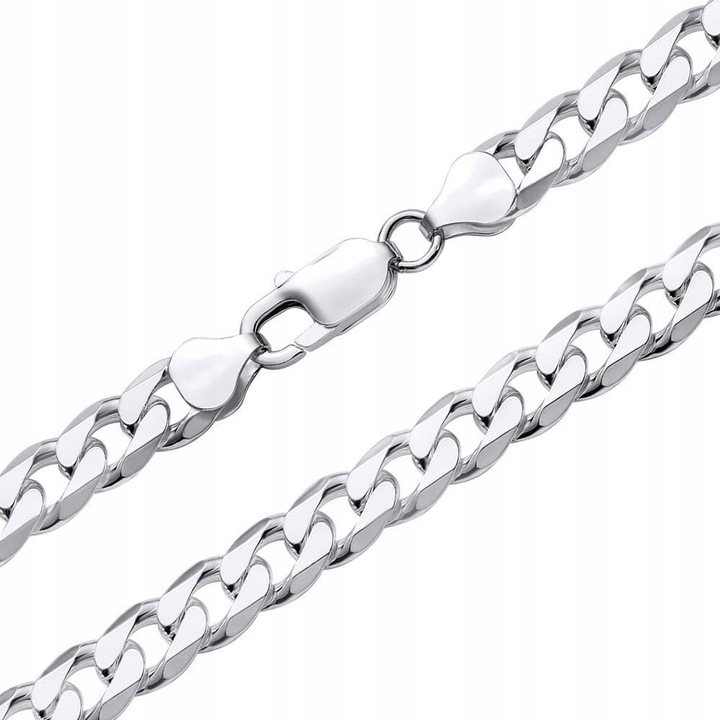 SZEROKI Łańcuszek Srebrny Męski 10mm SREBRO pr.925 ŁAŃCUCH DIAMENTOWANY