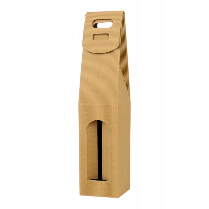 Torebka Pudełko na Wino z Okienkiem LOGO Nadruk Full Kolor 40x9x9 cm 30 szt