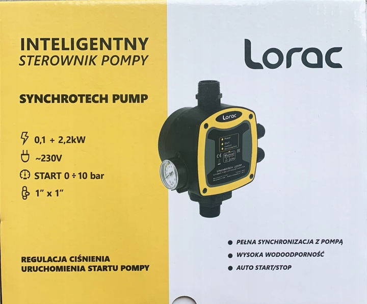 Inteligentny automatyczny sterownik pompy start/stop Lorac Synchrotech 2200