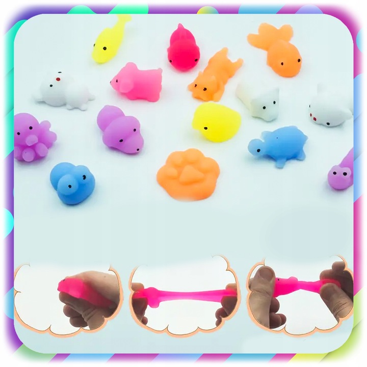 75 SZT GNIOTEK SQUISHY ANTYSTRESOWY ZABAWKA MOCHI SENSORYCZNY DLA DZIECI