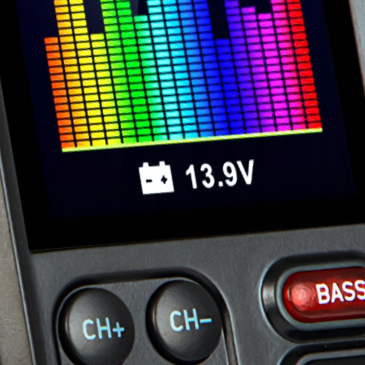 TRANSMITER BLUETOOTH 5.0 FM ZESTAW GŁOŚNOMÓWIĄCY QC3.0 SD BASS DUŻY LCD 24V