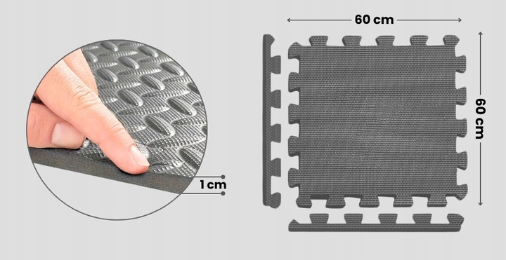 MATA PUZZLE POD SPRZĘT DO ĆWICZEŃ 12 SZT 4,32m2 OCHRONNA PODŁOGA NA SIŁOWNI