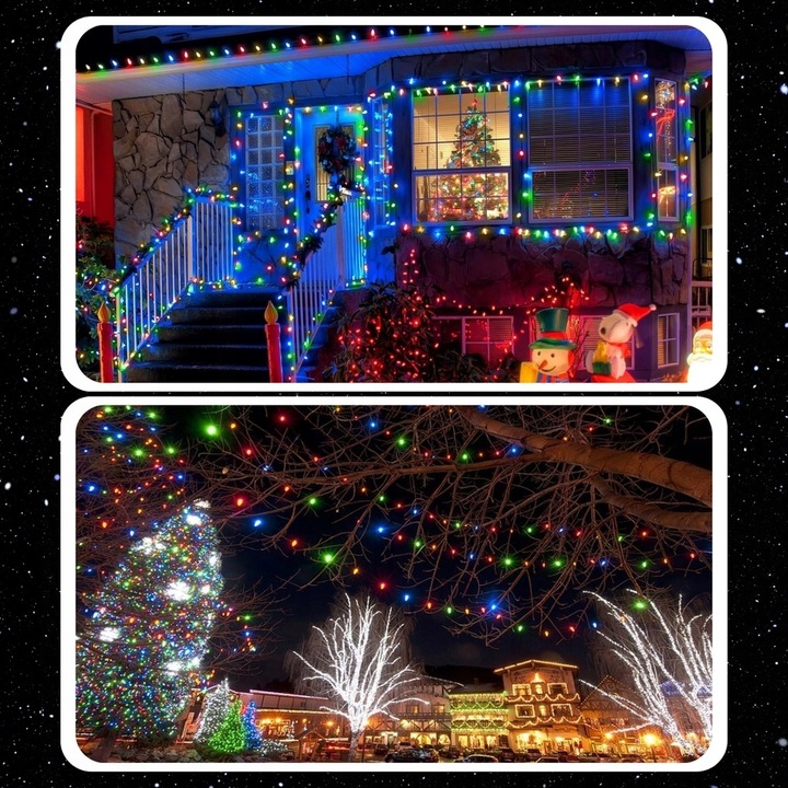 LAMPKI CHOINKOWE 500LED ŚWIĄTECZNE ŚWIATEŁKA ZEWNĘTRZNE WEWNĘTRZNE RGB 35M