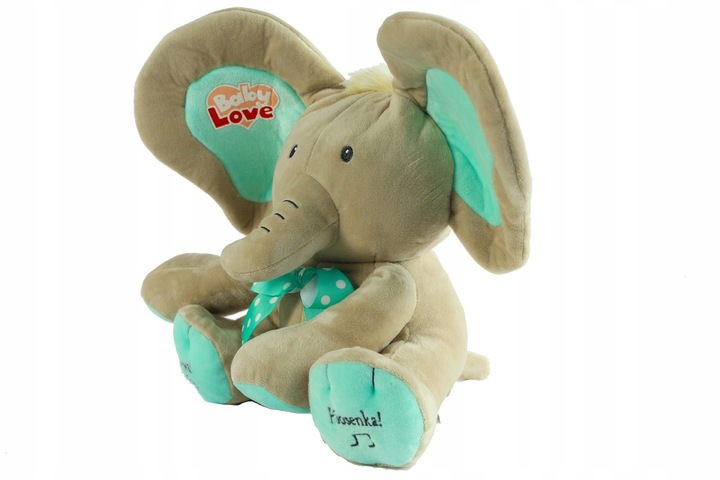 SŁONIK A KUKU INTERAKTYWNY mówi i śpiewa po polsku MADEJ miętowy